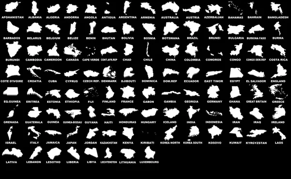 Uma ilustração de todos os mapas do mundo A - L Fotos De Bancos De Imagens