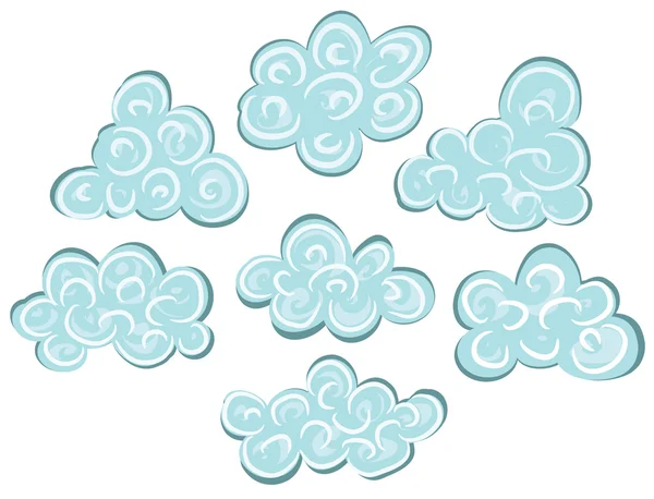 Nubes de dibujos animados — Vector de stock