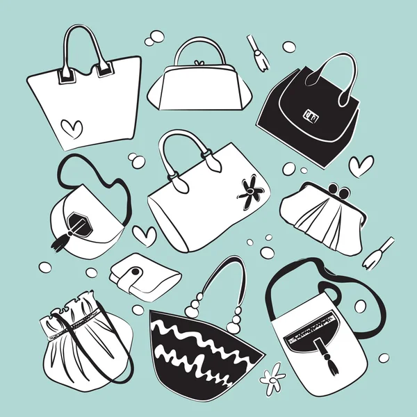 Vector bags collection — Stock Vector