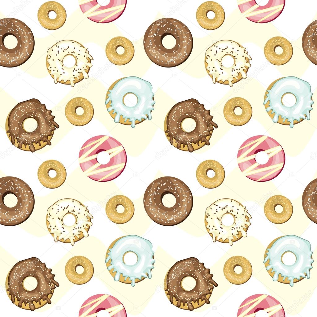 Seamless donuts background