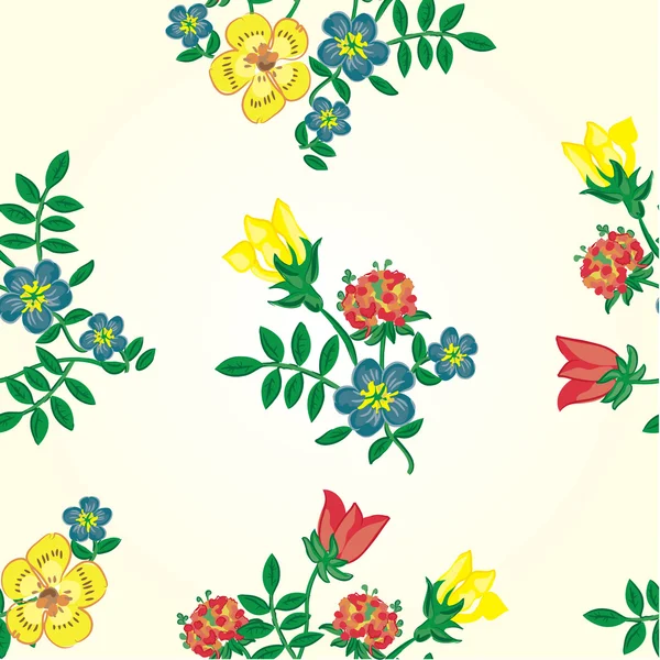 Motif floral sans couture. — Image vectorielle