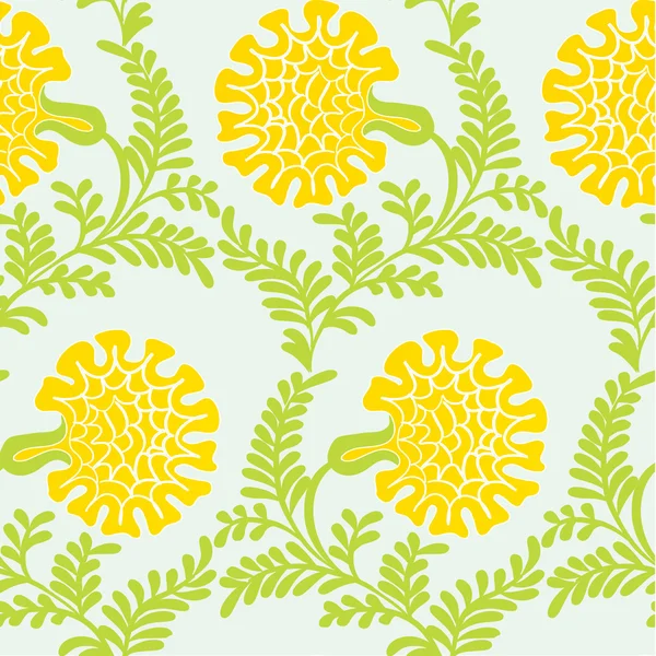 Φόντο με κίτρινα λουλούδια. — Διανυσματικό Αρχείο