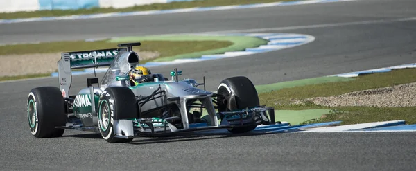 Lewis hamilton - merecedes f1-förare — Stockfoto