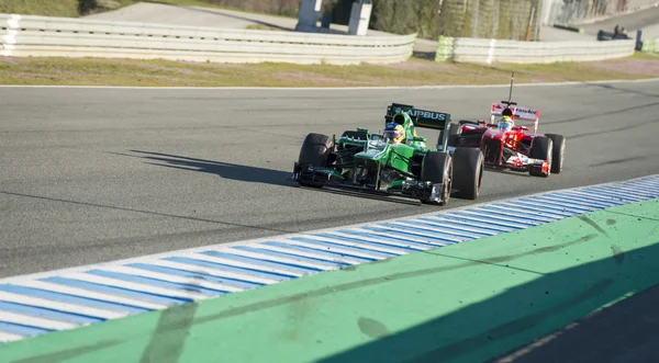 Caterham vs Ferrrari — Stock fotografie