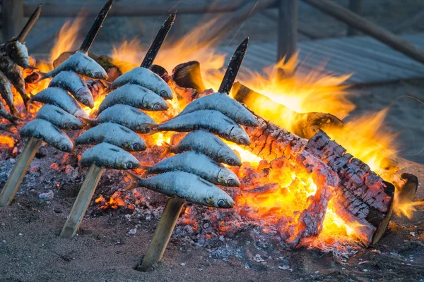 Barbacoa de sardina — Foto de Stock