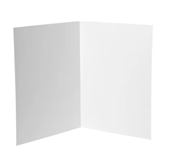 リーフレット白空白の紙テンプレート — ストック写真
