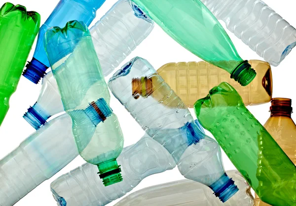 用废纸篓瓶生态环境 — 图库照片