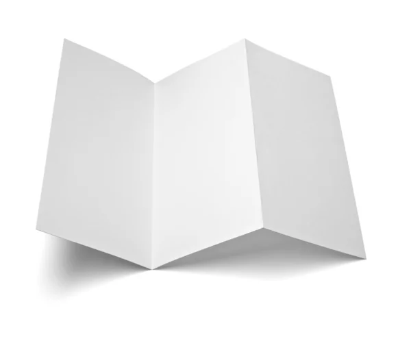 Broschyr vit blank papper mall — Stockfoto