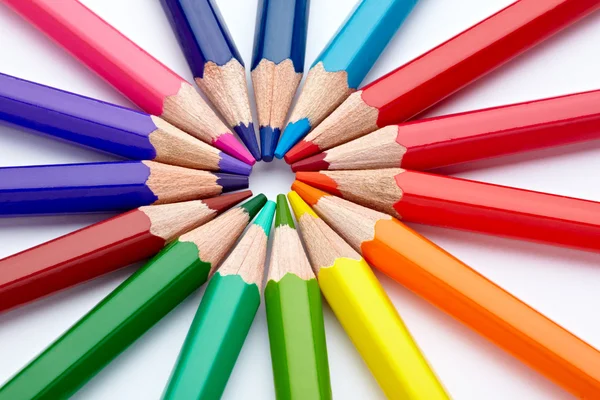 Renkli kurşun kalem Sanat Okulu educaation çizmek — Stok fotoğraf