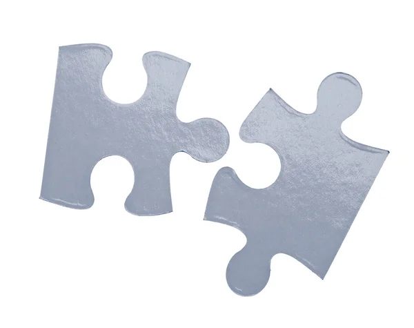 Puzzle game solution teamwork — Stock Photo, Image