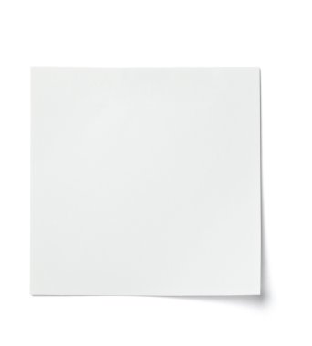 Beyaz not kağıdı ileti etiketi iş