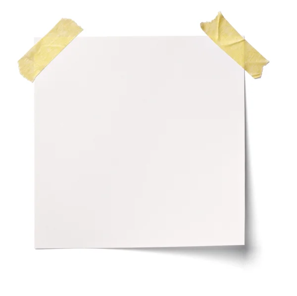 Papel blanco mensaje etiqueta negocio — Foto de Stock