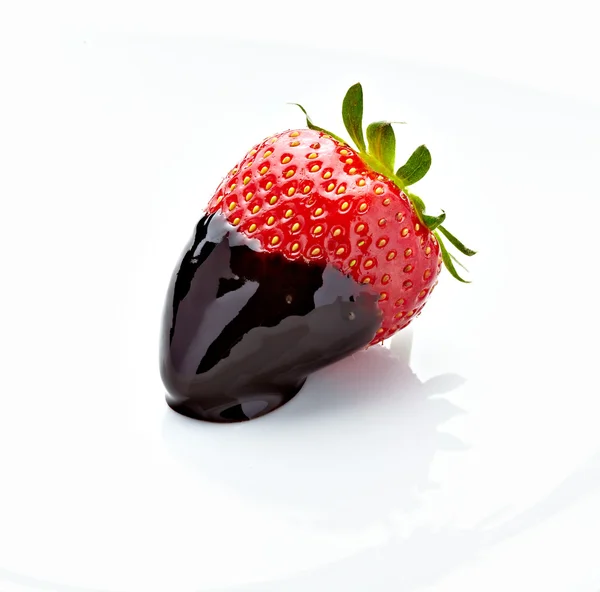 Strawberry with chocolate candy dessert fruit — Stock Photo, Image