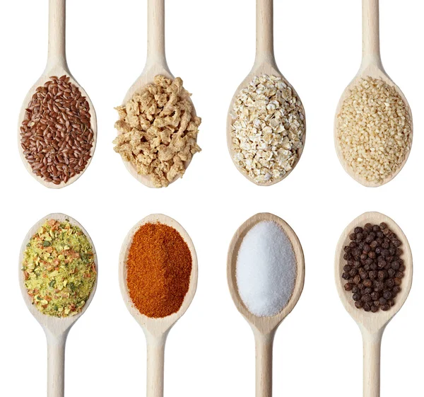Tempero sementes cereais ingredientes alimentares — Fotografia de Stock