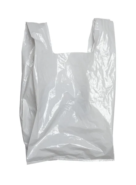 Белый пластиковый пакет — стоковое фото