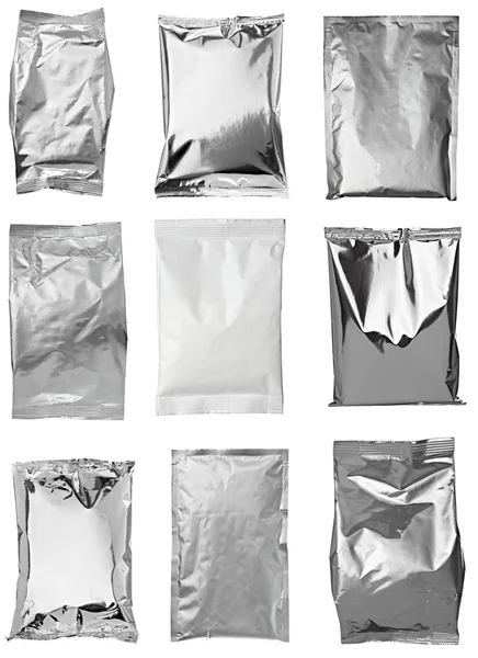 Aluminum metal bag package — Stock Photo, Image