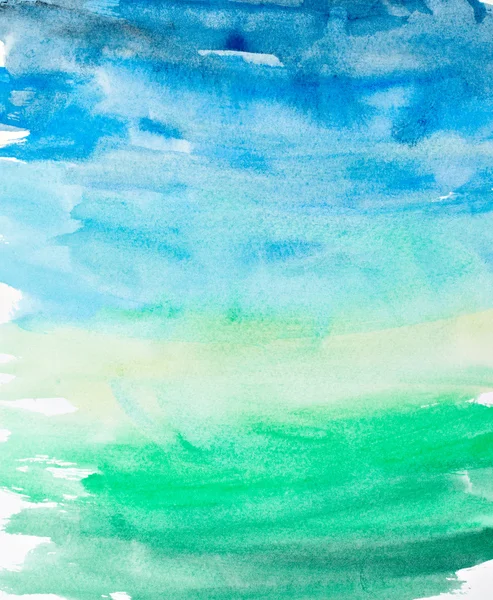 Color strokes watercolor painting art — Stock Photo, Image