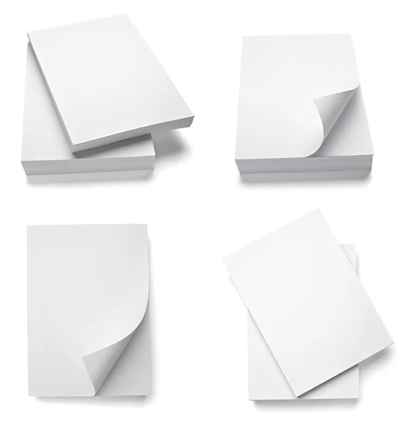 Stack of papers with curl documents office business — Stock Photo, Image