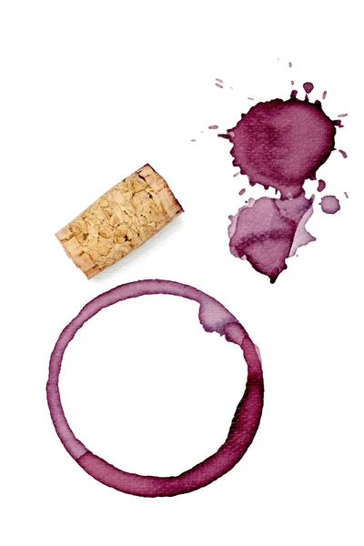 Bebida alcohólica vino tinción abridor de corcho líquido — Foto de Stock
