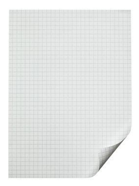 beyaz kağıt kıvrılmış edge ile