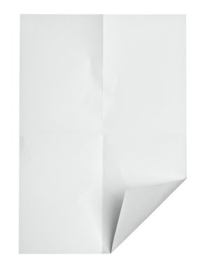 witte verfrommeld papier met gekrulde rand