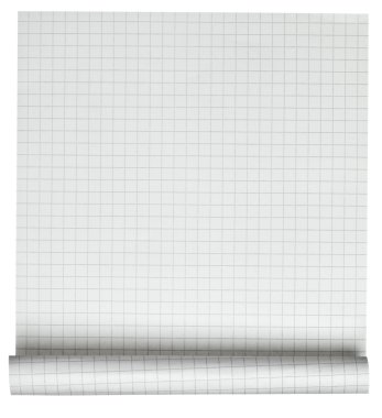 Beyaz buruşuk kıvrılmış not kağıdı