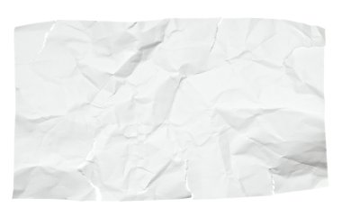 Beyaz buruşuk not kağıdı