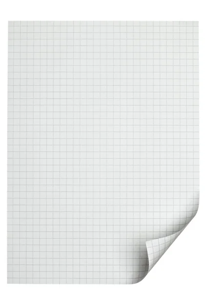 Papier blanc avec bord bouclé — Photo