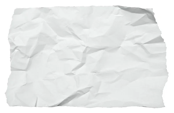 Papier de note froissé blanc — Photo