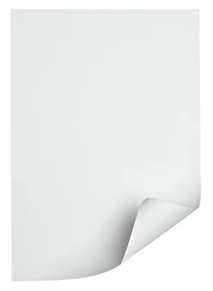 Papel blanco con borde rizado — Foto de Stock