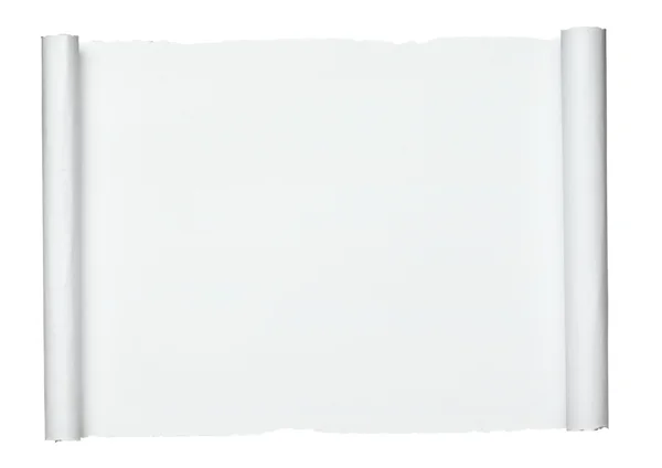 Biały zmięty papier firmowy zwinięte przewijania — Zdjęcie stockowe