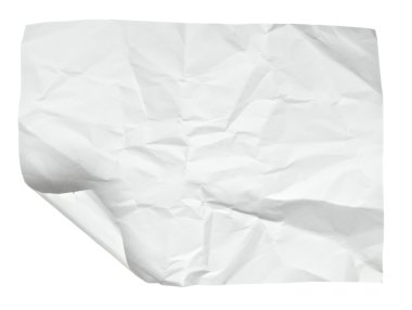 witte verfrommeld papier met gekrulde rand