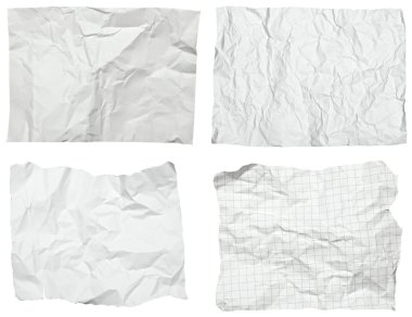 witte verfrommeld papier met gekrulde rand