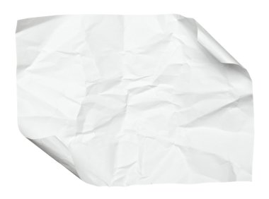 witte verfrommeld papier met gekrulde rand