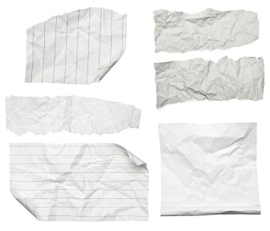 witte verfrommeld papier met gekrulde rand