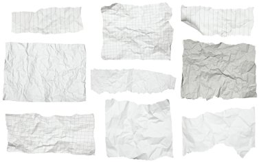witte verfrommeld papier met gekrulde rand
