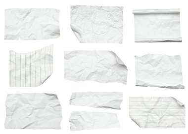 witte verfrommeld papier met gekrulde rand