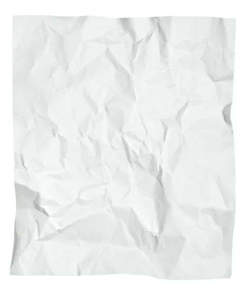 Papier de note froissé blanc — Photo