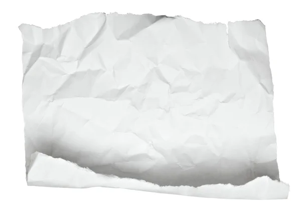 White crumpled curled note paper — Stock Photo, Image