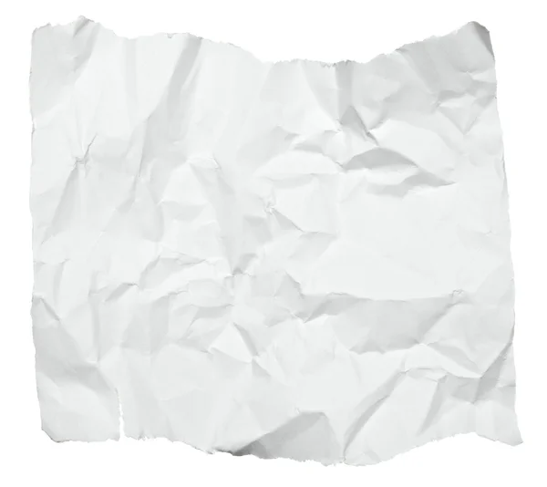 Papier de note froissé blanc — Photo