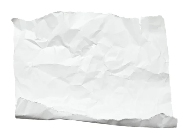 Білий зім'ятий скручений нотаток паперу — стокове фото