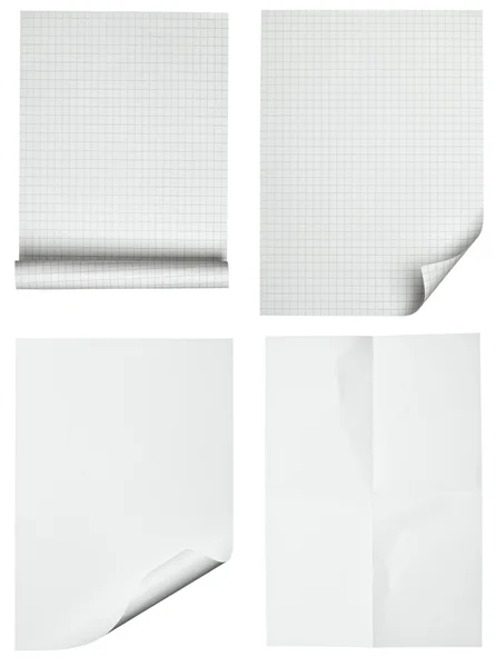 Beyaz kağıt kıvrılmış edge ile — Stok fotoğraf