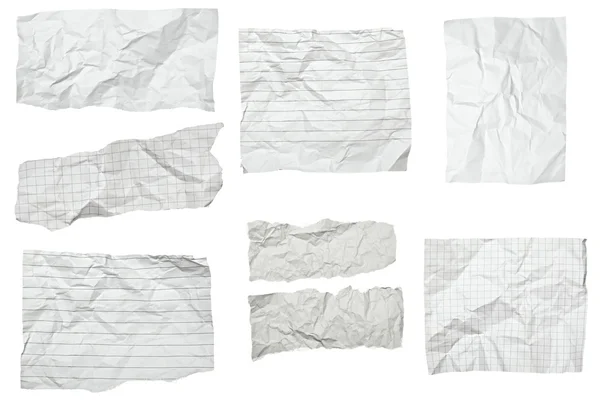 White crumpled paper with curled edge — Stock Photo, Image