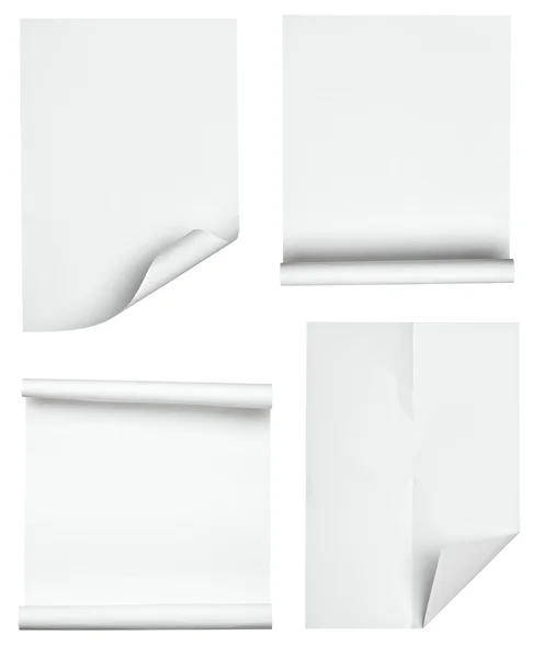 White paper with curled edge — Stock Photo, Image