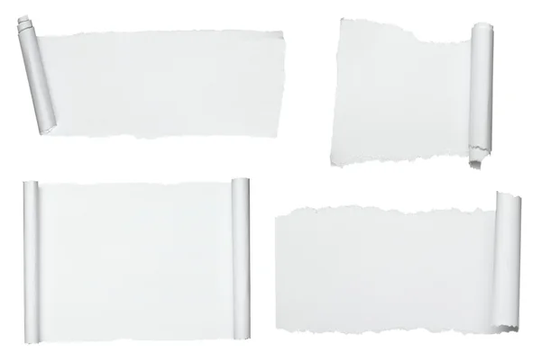 Bílá zmačkaný papír zvlněné posouvání Poznámka — Stock fotografie