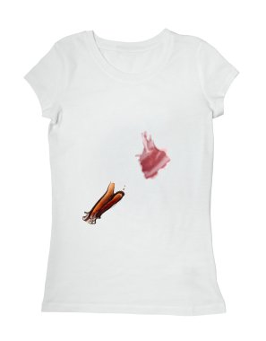 ketçap Çikolata kahve şarap yemek lekeleri t gömlek