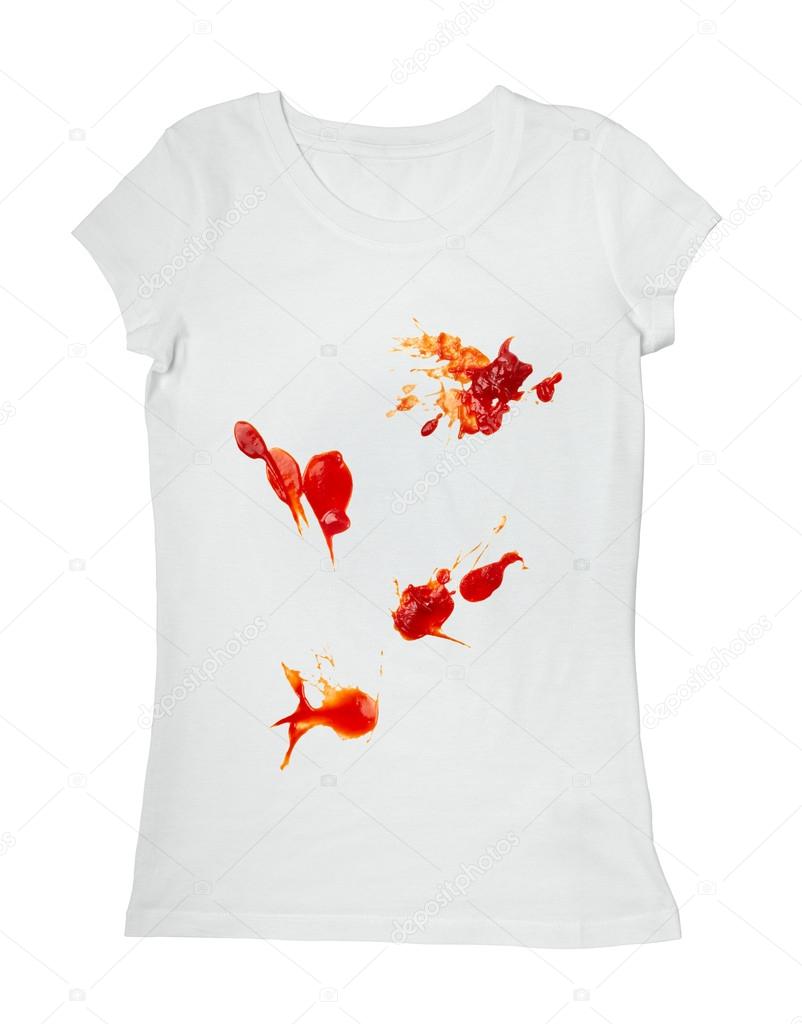 Ketchup stain clothes fotos de stock, imágenes de Ketchup stain clothes sin  royalties | Depositphotos