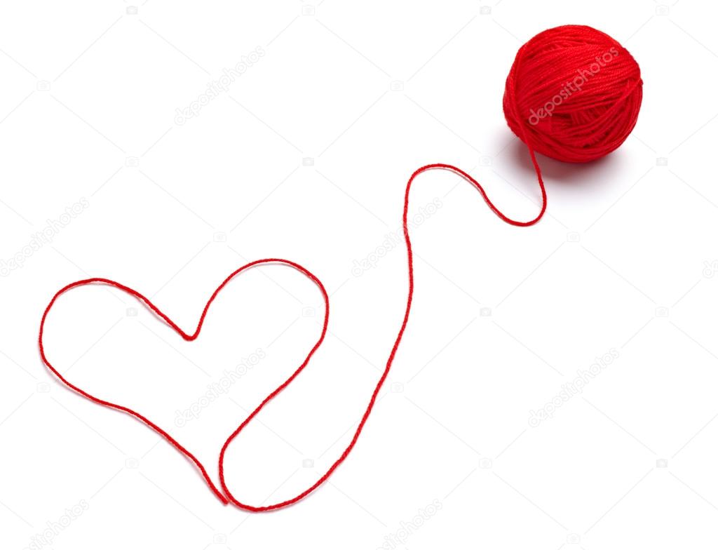 wool knitting heart shape love