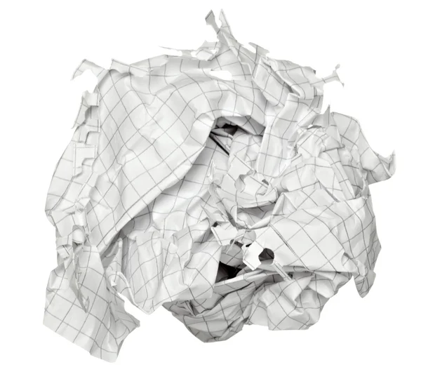 Паперовий м'яч зім'ятий розчарування сміття — стокове фото