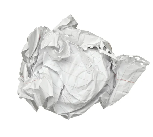 Bola de papel amassado frustração lixo — Fotografia de Stock